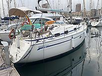 Moored sailboat